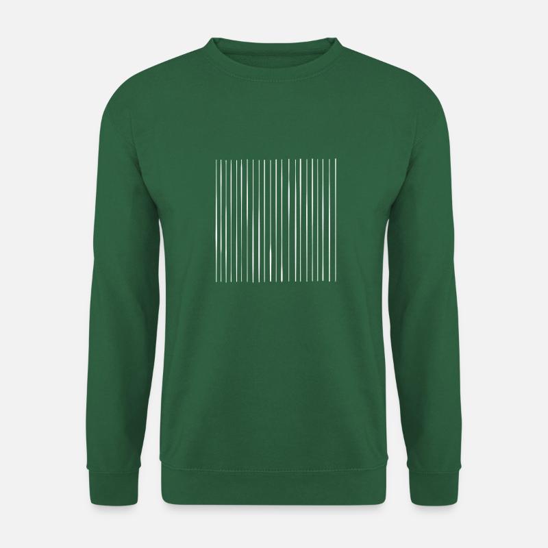 Lignes blanches verticales - Sweat-shirt Unisexe - vert foncé