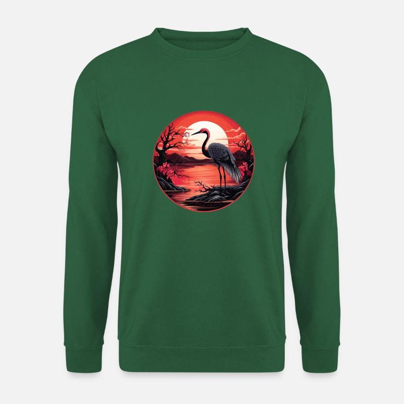 Flamingo (no6) - Japanese - Unisex Pullover - Grün