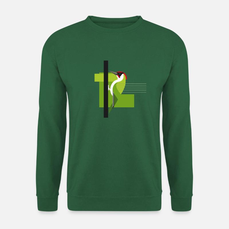 Specht am Baum Grünspecht - Unisex Pullover - Grün