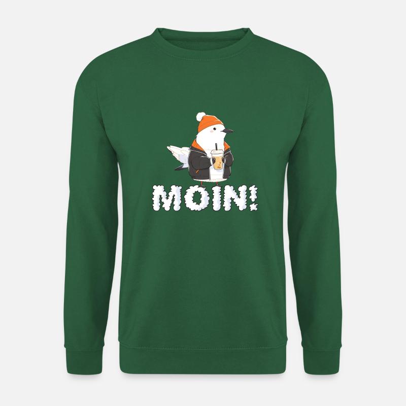 Moin Moin Möwe! - Unisex Pullover - Grün