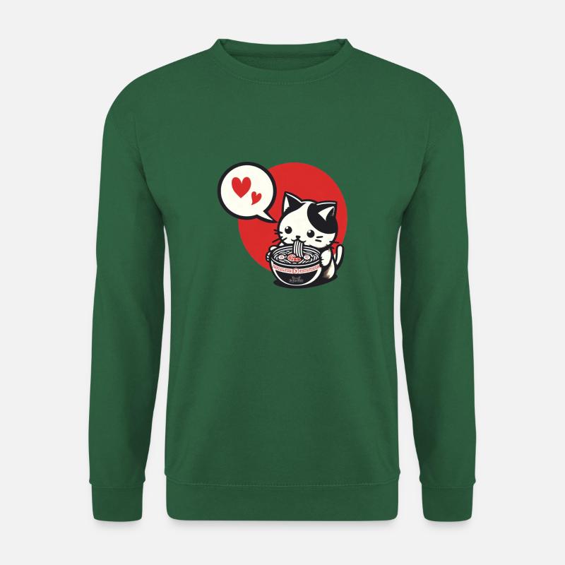 Katzen-Ramen-Liebhaber - Unisex Pullover - Grün