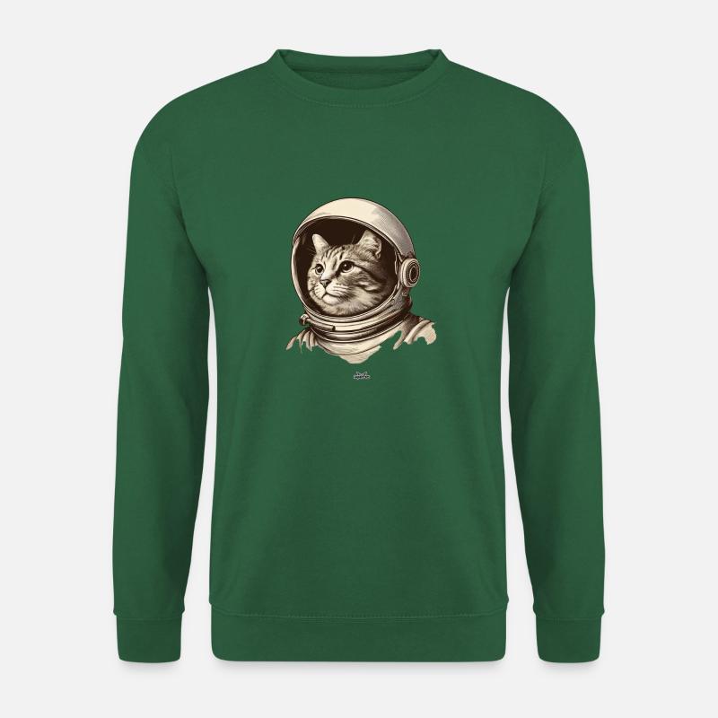 Kosmonauten-Katze - Unisex Pullover - Grün