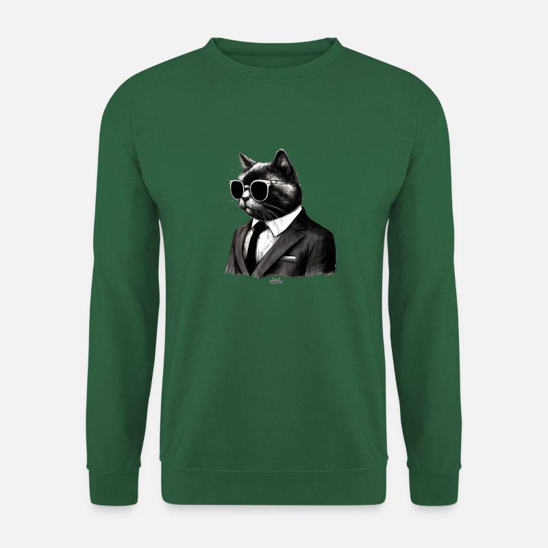 Anzug Katze - Unisex Pullover - Grün