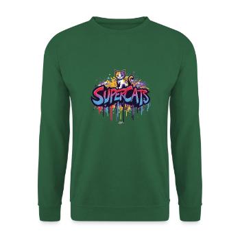 Logo Supercats 2 - Sweat-shirt Unisexe - vert foncé - Devant