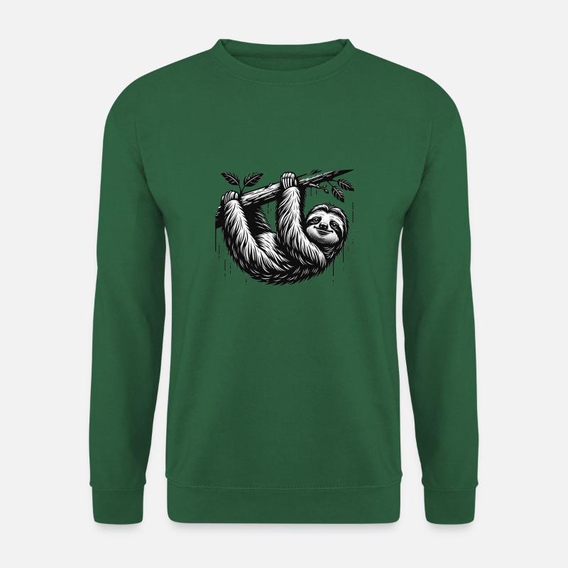 Am Baum hängt ein Faultier - Unisex Pullover - Grün