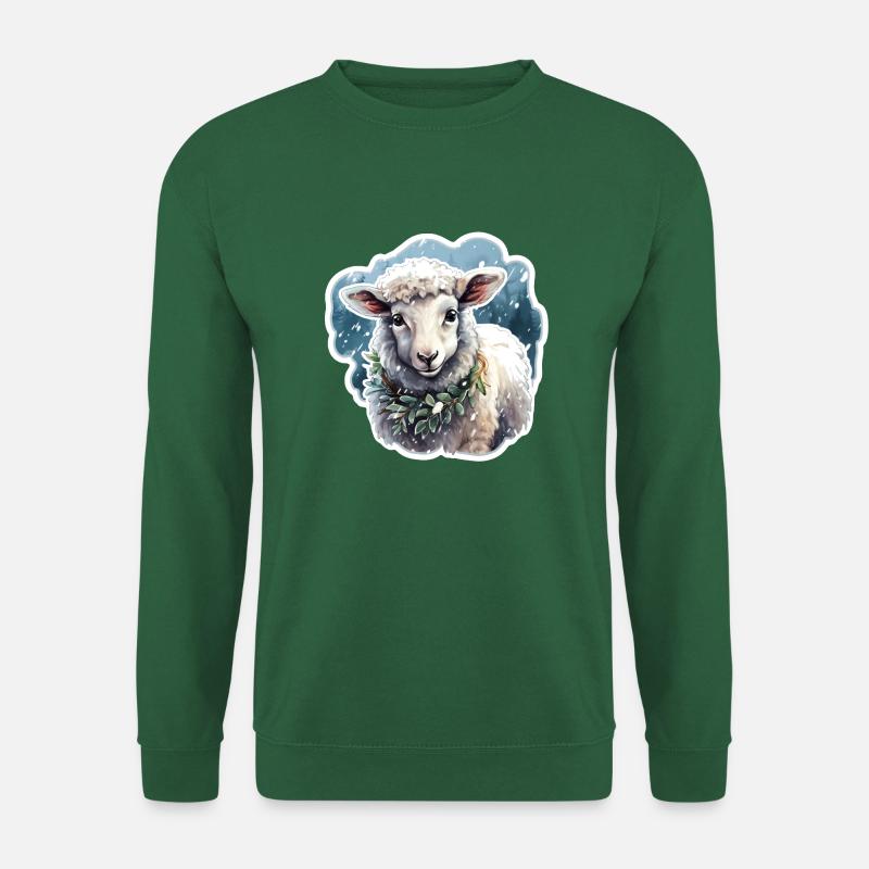 Lämmchen im Schnee - Unisex Pullover - Grün