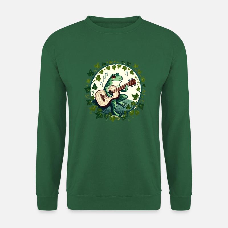 Gitarre Frosch - Unisex Pullover - Grün