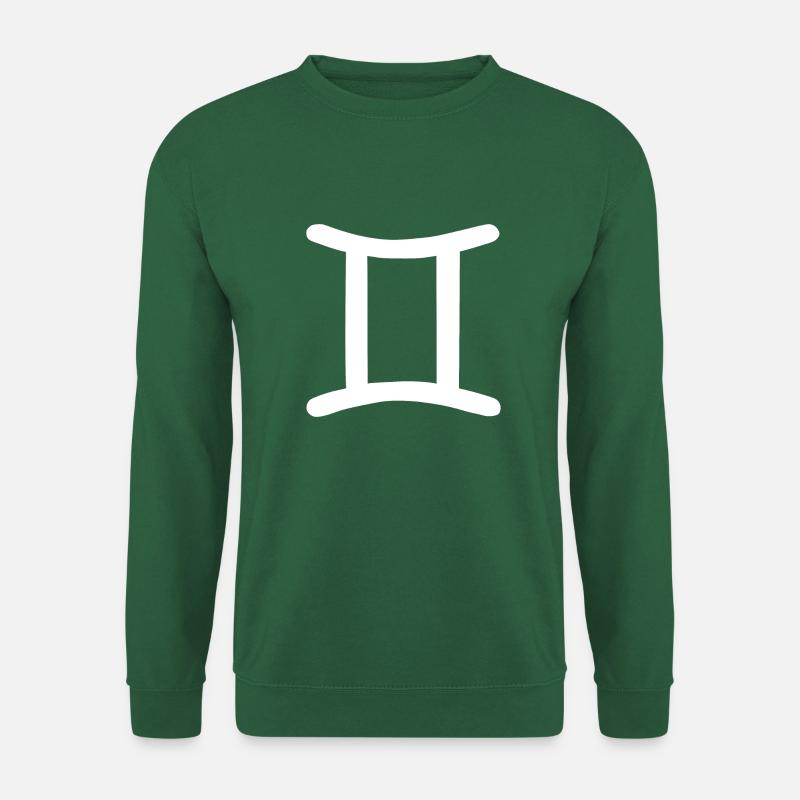 Astrologisches Symbol Gemini, Zwilling - Unisex Pullover - Grün