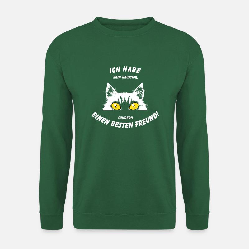 bester Freund Katze - Unisex Pullover - Grün