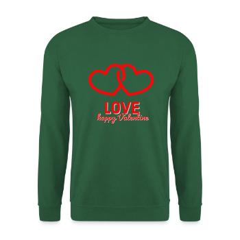 Happy Valentine LOVE - Unisex Sweatshirt - green - Front