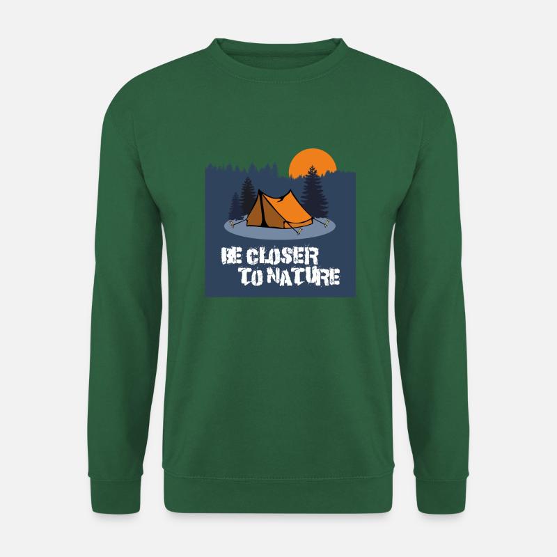 Be closer to nature - Ein Muss für Camper - Unisex Pullover - Grün