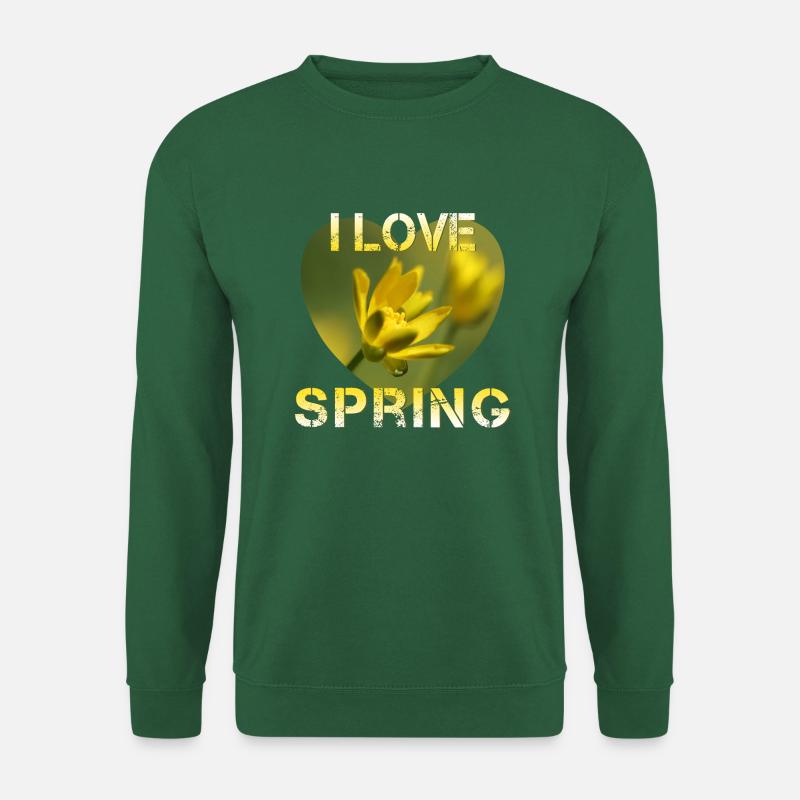 I love spring - Unisex Pullover - Grün