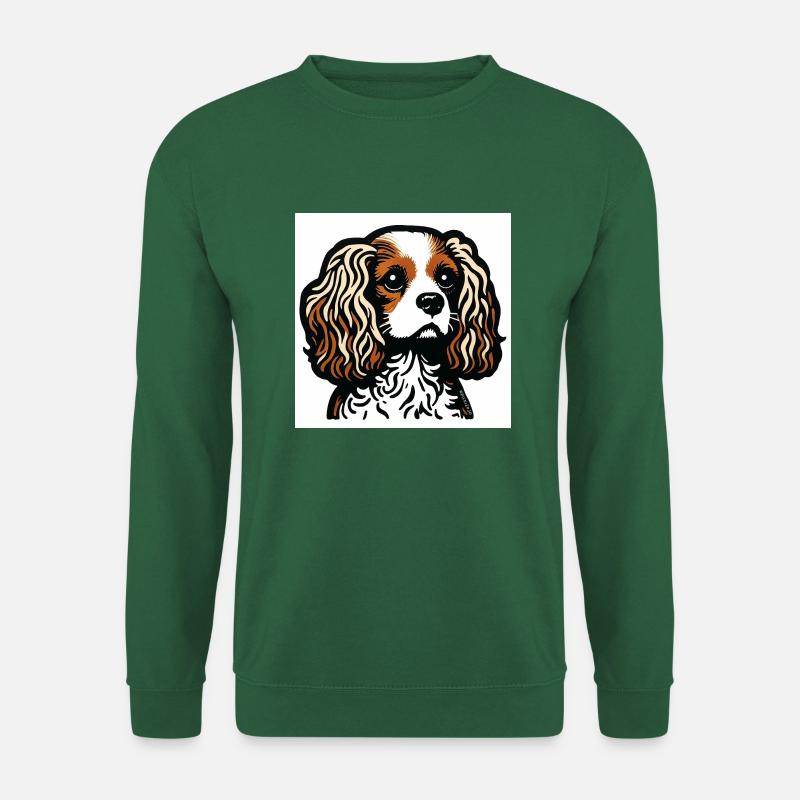 König Charles Spaniel - Blenheim - Unisex Pullover - Grün