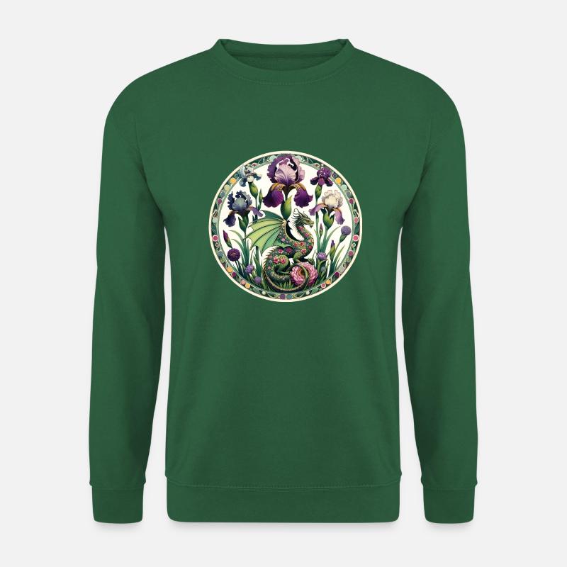 Iris-Drache - Unisex Pullover - Grün