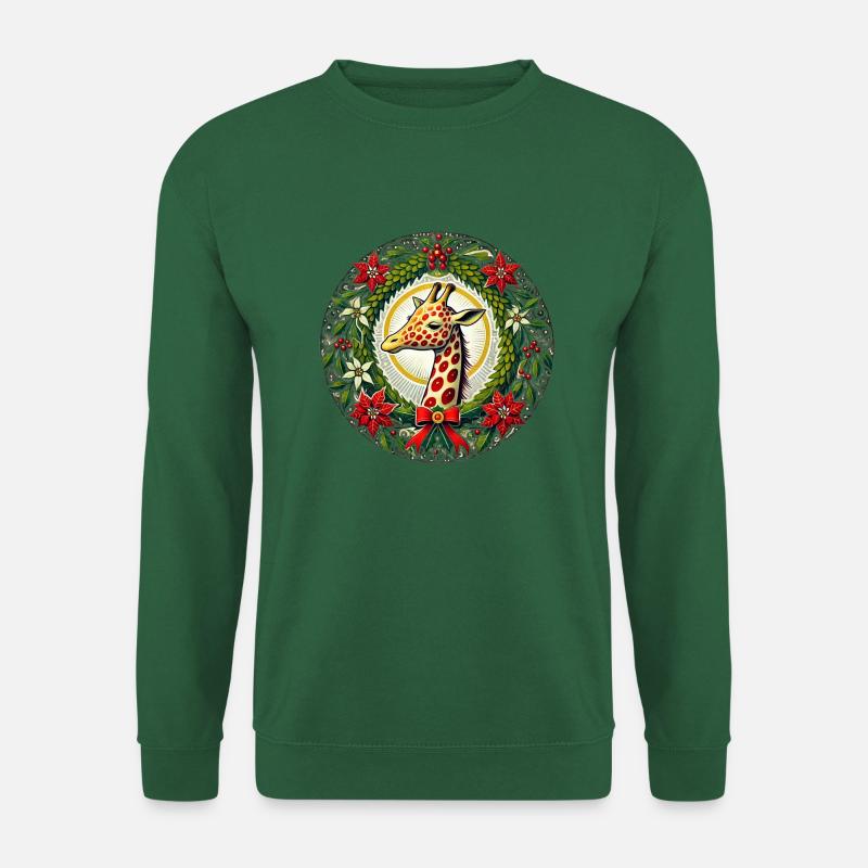 Weihnachtsgiraffe - Unisex Pullover - Grün