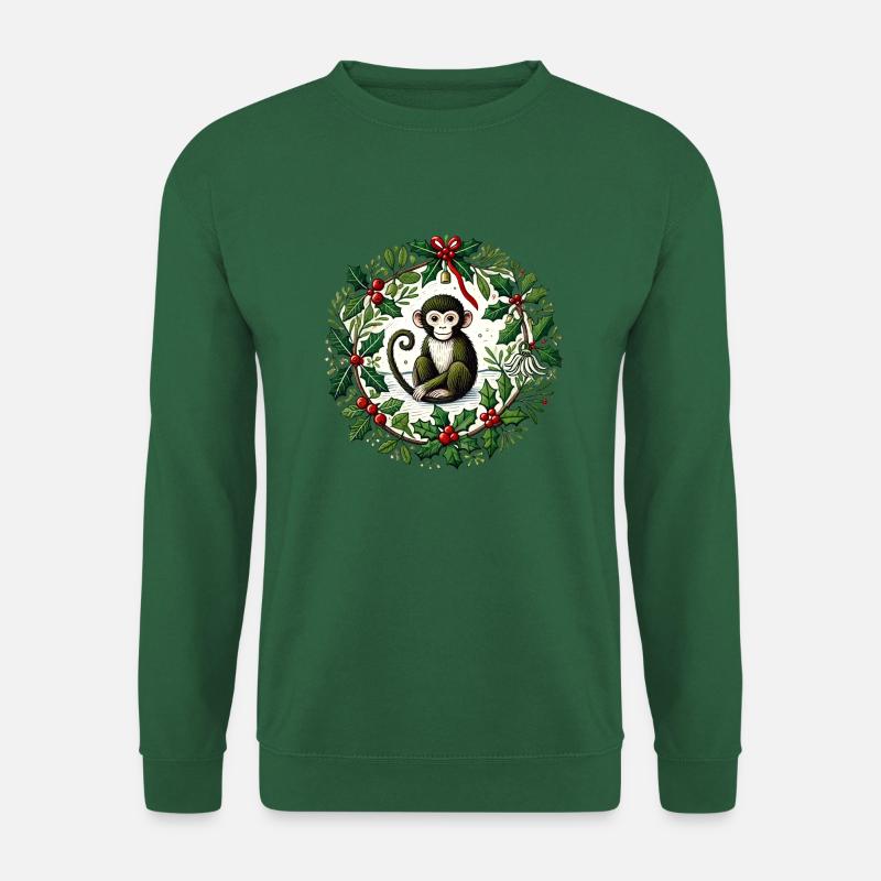 Christmas Monkey - Unisex Sweatshirt - green