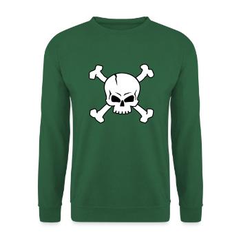 CROSSED SKULL - 2C (W) - Unisex Sweatshirt - green - Front