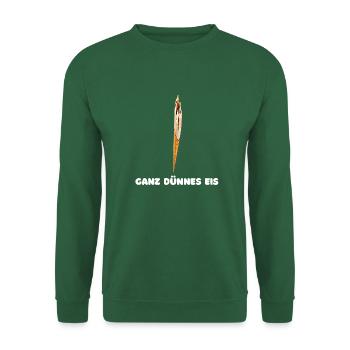 Ganz dünnes Eis - Unisex Pullover - Grün - Vorne
