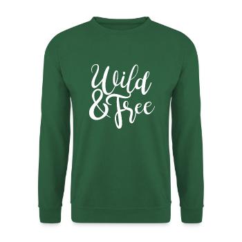 Wild and Free - Unisex Sweatshirt - green - Front