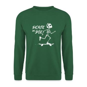 Skaterboard Skater Skate or die - Unisex Sweatshirt - green - Front