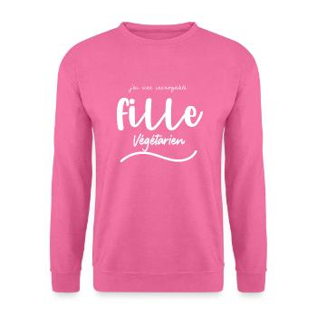 j'ai une incroyable fille végétarien - Sweat-shirt Unisexe - rose - Devant