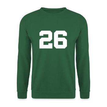 Anzahl 26 - Unisex Pullover - Grün - Vorne
