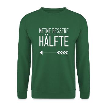 Valentinstag Partnershirt: meine bessere Hälfte - Unisex Pullover - Grün - Vorne
