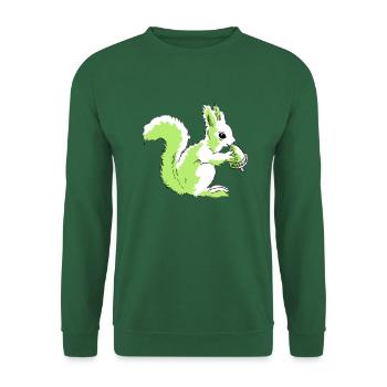 Squirrel eats a nut - Unisex Sweatshirt - green - Front
