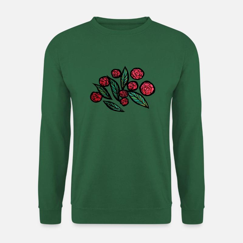 Rosen - Unisex Pullover - Grün