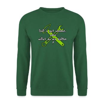 Gut Oder Helfen - 3 color VECTOR - Unisex Pullover - Grün - Vorne