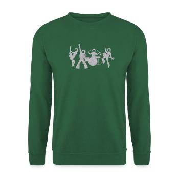 LETS ROCK, GROUPE DE ROCK MUSICIEN T-SHIRT MUSICAL - Sweat-shirt Unisexe - vert foncé - Devant