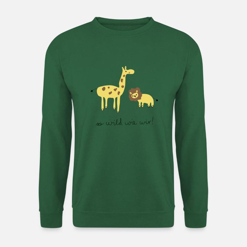 So Wild wie wir (Löwe & Giraffe) - Unisex Pullover - Grün