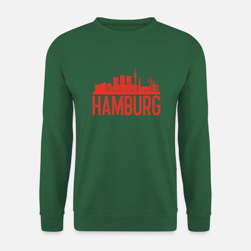 Hamburg Sprüche Moin Geschenk Heimat - Unisex Pullover - Grün