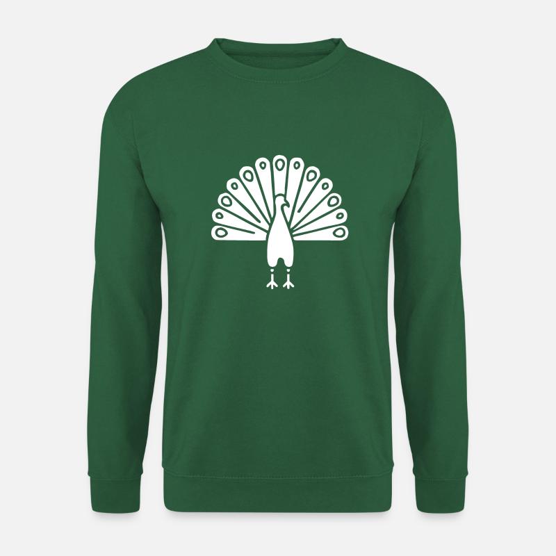 Symbol eines indischen Pfaus, Kultur Indiens - Unisex Pullover - Grün