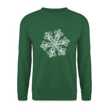 snowflake 3 white - Unisex Pullover - Grün - Vorne