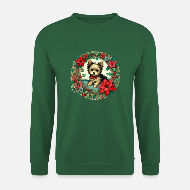 Weihnachts-Yorkie - Unisex Pullover - Grün