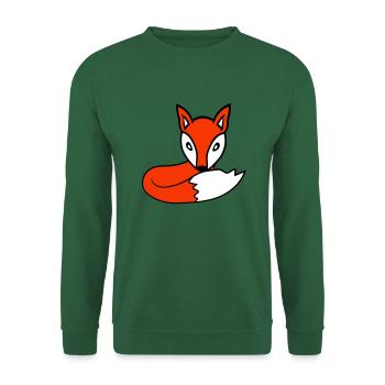 Fox Red Fox Forest Animal Clever Cute Wild Dog - Unisex Sweatshirt - green - Front
