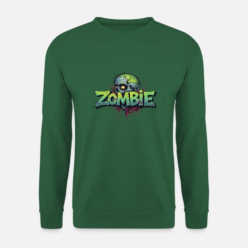 Zombie-Kopf - Unisex Pullover - Grün