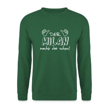 milan - Unisex Pullover - Grün - Vorne