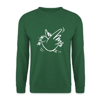 Colombe de la Paix - Sweat-shirt Unisexe - vert foncé - Devant