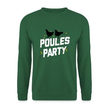 Chickens party humor pool party - Unisex Sweatshirt - green - Front