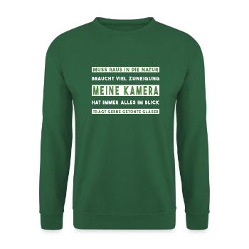 Fotograf fotografieren Naturfotograf - Unisex Pullover - Grün - Vorne