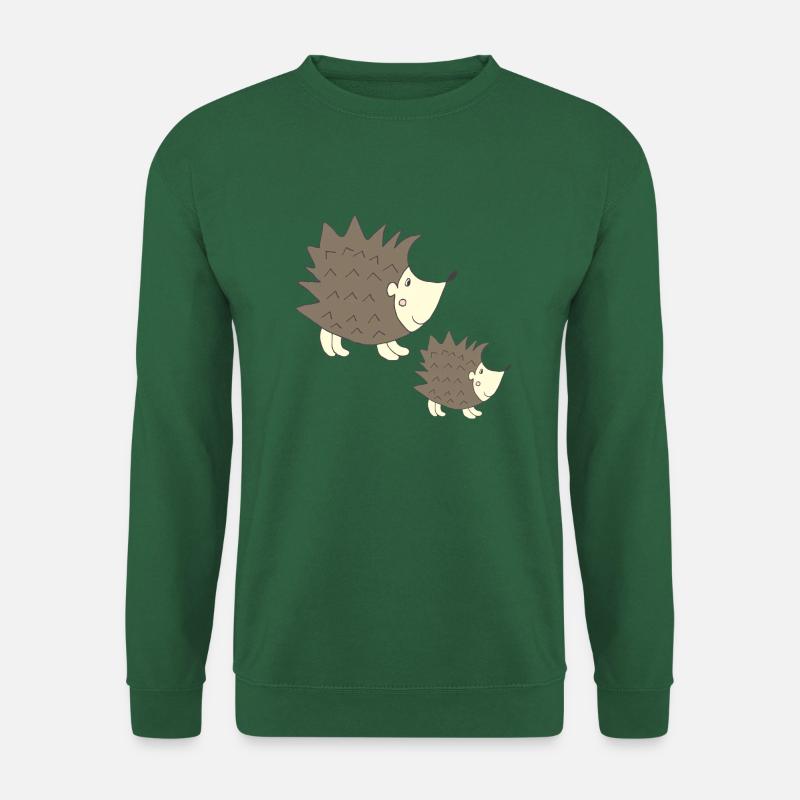 Grand hérisson et petit hérisson - Sweat-shirt Unisexe - vert foncé
