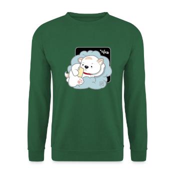 Hund koreanisch - japanischer Stil 03 - Unisex Pullover - Grün - Vorne