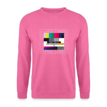 Image de test Télévision Écran Fermoir d’émission - Sweat-shirt Unisexe - rose - Devant