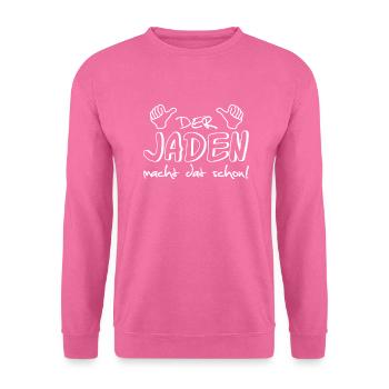 jaden - Unisex Pullover - Pink - Vorne