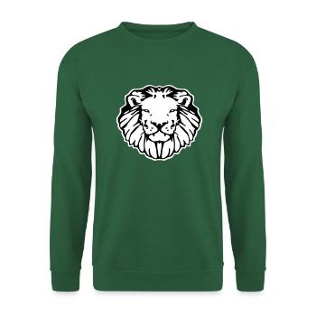Tête de lion - Sweat-shirt Unisexe - vert foncé - Devant