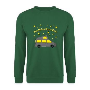 eine million sterne hotel campingbus - Unisex Pullover - Grün - Vorne