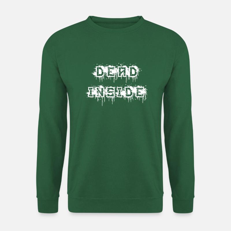 dead inside white - Unisex Sweatshirt - green