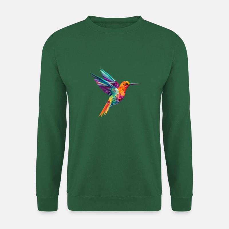 bunter Kolibri Vogel - Unisex Pullover - Grün